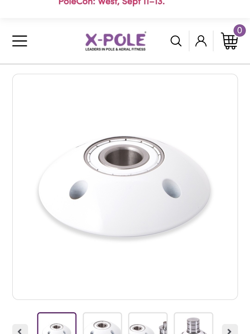 White Ceiling Mount Bearing